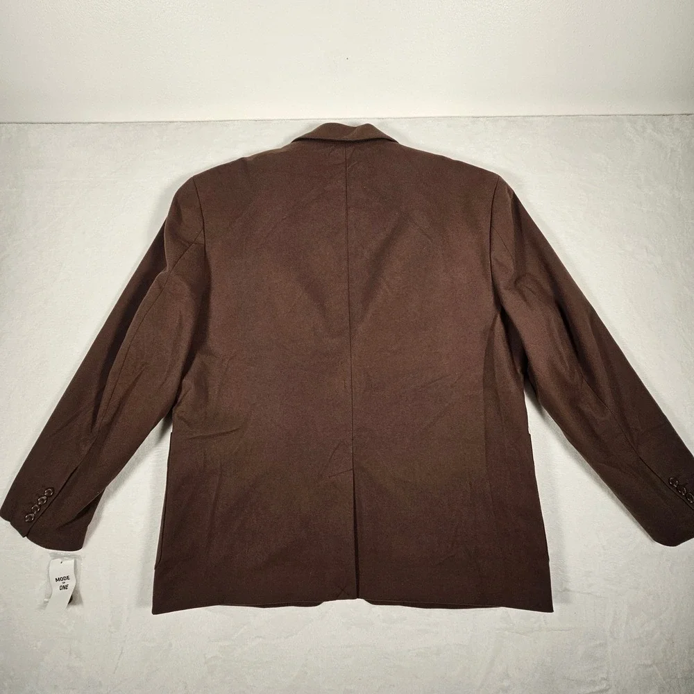 MODE OF ONE Men's Dark Walnut Classic‎ Fit Two Button Blazer XL